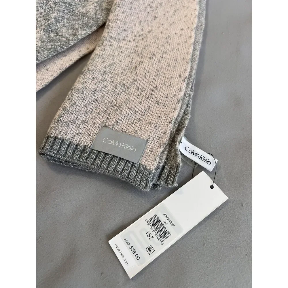 Calvin Klein Pink And Silver Sparkle‎ Scarf Nice Condition Labeled 70